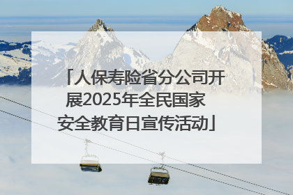 人保寿险省分公司开展2025年全民国家安全教育日宣传活动