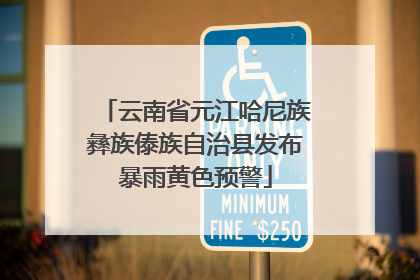 云南省元江哈尼族彝族傣族自治县发布暴雨黄色预警