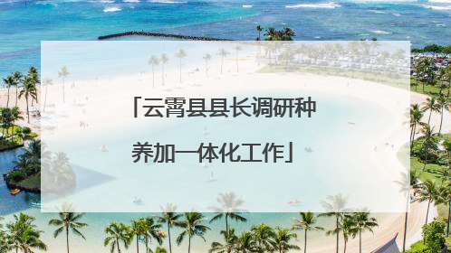 云霄县县长调研种养加一体化工作
