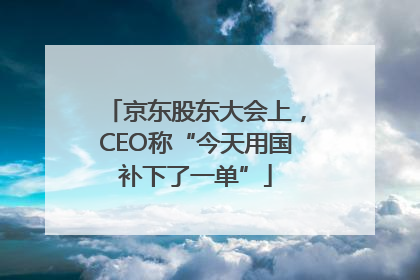 京东股东大会上，CEO称“今天用国补下了一单”