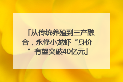 从传统养殖到三产融合，永修小龙虾“身价”有望突破40亿元
