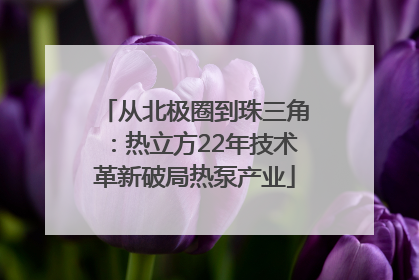 从北极圈到珠三角：热立方22年技术革新破局热泵产业