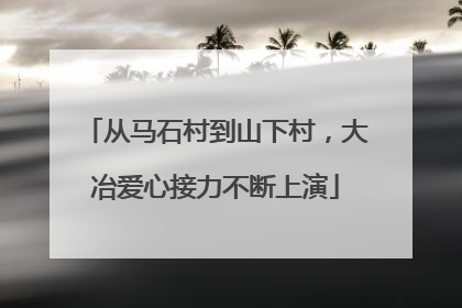 从马石村到山下村，大冶爱心接力不断上演