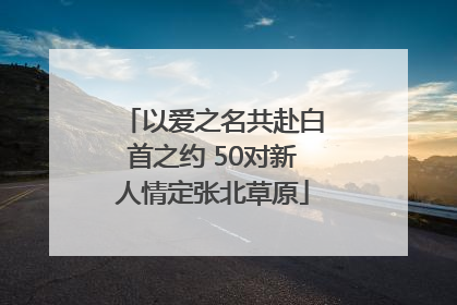 以爱之名共赴白首之约 50对新人情定张北草原