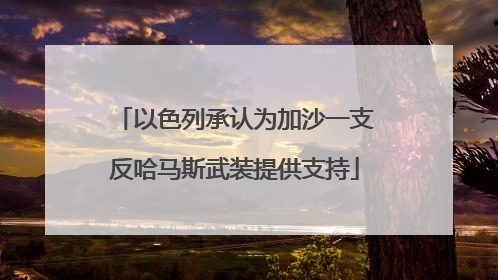 以色列承认为加沙一支反哈马斯武装提供支持