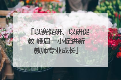 以赛促研、以研促教 峨眉一小促进新教师专业成长