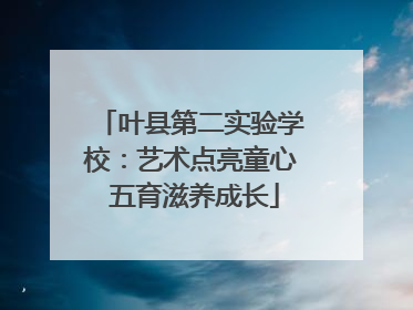 叶县第二实验学校：艺术点亮童心 五育滋养成长