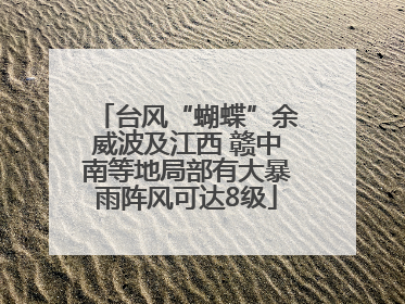 台风“蝴蝶”余威波及江西 赣中南等地局部有大暴雨阵风可达8级