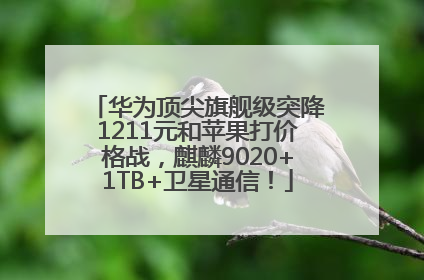华为顶尖旗舰级突降1211元和苹果打价格战，麒麟9020+1TB+卫星通信！