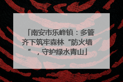 南安市乐峰镇：多管齐下筑牢森林“防火墙”，守护绿水青山