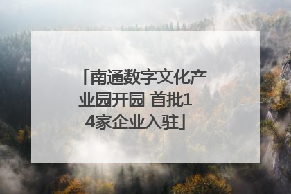 南通数字文化产业园开园 首批14家企业入驻