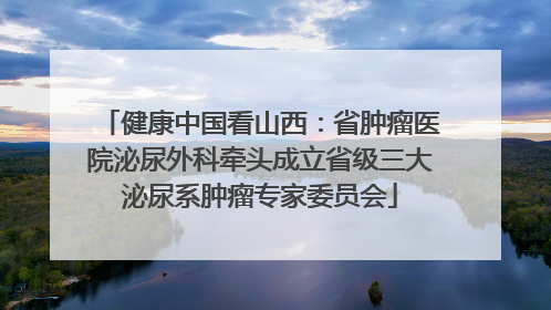 健康中国看山西：省肿瘤医院泌尿外科牵头成立省级三大泌尿系肿瘤专家委员会