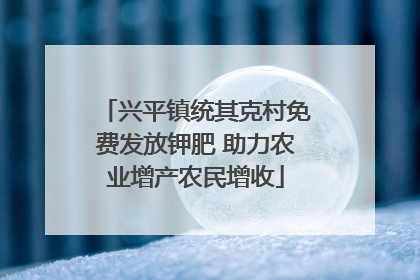 兴平镇统其克村免费发放钾肥 助力农业增产农民增收