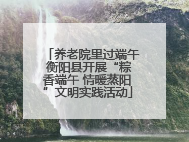 养老院里过端午 衡阳县开展“粽香端午 情暖蒸阳”文明实践活动