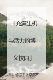 充满生机与活力的博文校园