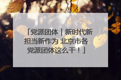 党派团体｜新时代新担当新作为 北京市各党派团体这么干！