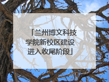 兰州博文科技学院新校区建设进入收尾阶段