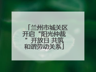 兰州市城关区开启“阳光仲裁”开放日 共筑和谐劳动关系