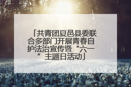 共青团夏邑县委联合多部门开展青春自护法治宣传暨“六一”主题日活动