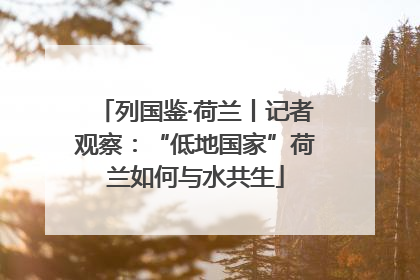 列国鉴·荷兰丨记者观察：“低地国家”荷兰如何与水共生