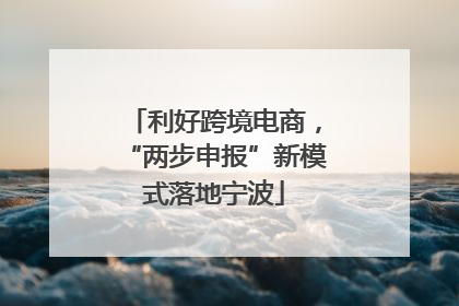 利好跨境电商，“两步申报”新模式落地宁波