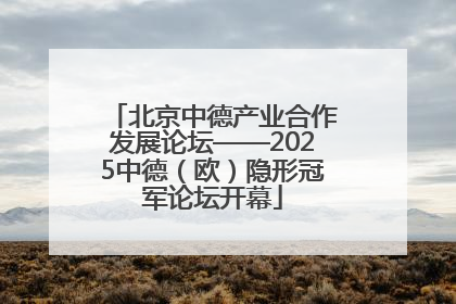 北京中德产业合作发展论坛——2025中德（欧）隐形冠军论坛开幕