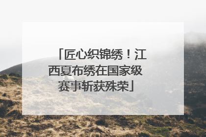 匠心织锦绣！江西夏布绣在国家级赛事斩获殊荣