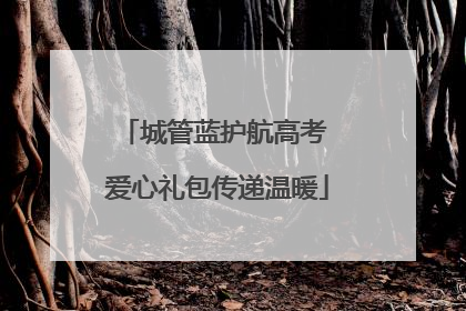 城管蓝护航高考 爱心礼包传递温暖