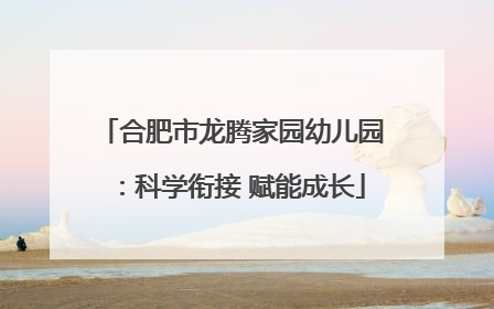 合肥市龙腾家园幼儿园：科学衔接 赋能成长