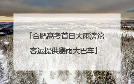 合肥高考首日大雨滂沱 客运提供避雨大巴车
