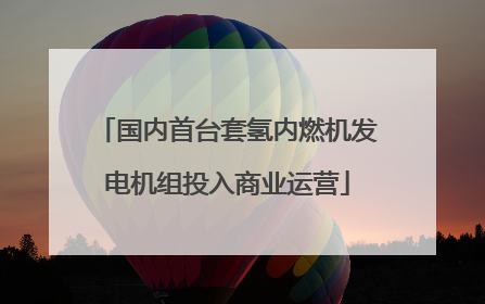 国内首台套氢内燃机发电机组投入商业运营