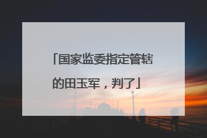 国家监委指定管辖的田玉军，判了