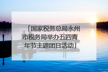 国家税务总局永州市税务局举办五四青年节主题团日活动