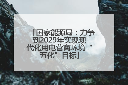 国家能源局：力争到2029年实现现代化用电营商环境“五化”目标