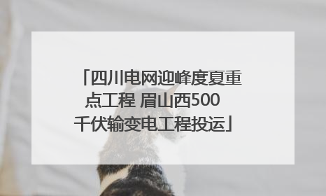 四川电网迎峰度夏重点工程 眉山西500千伏输变电工程投运