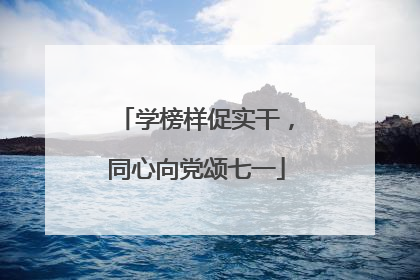 学榜样促实干，同心向党颂七一