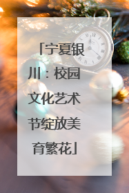 宁夏银川:校园文化艺术节绽放美育繁花