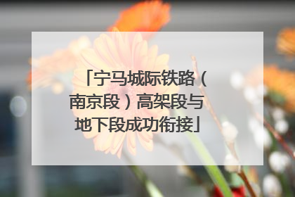 宁马城际铁路（南京段）高架段与地下段成功衔接