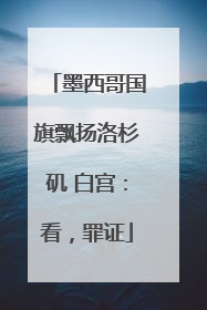 墨西哥国旗飘扬洛杉矶 白宫：看，罪证