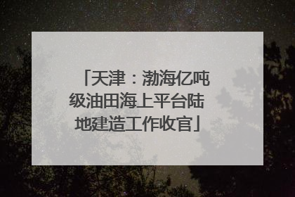 天津：渤海亿吨级油田海上平台陆地建造工作收官