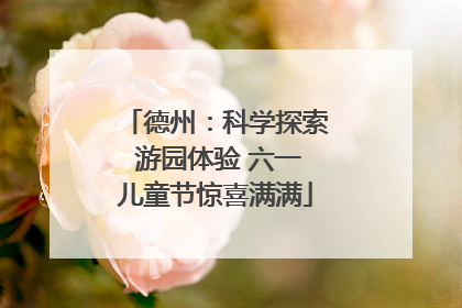 德州：科学探索 游园体验 六一儿童节惊喜满满