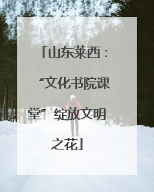 山东莱西：“文化书院课堂”绽放文明之花