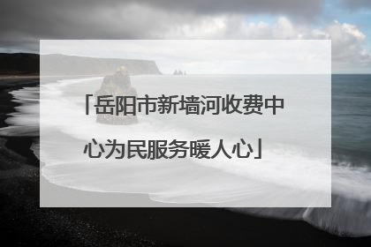 岳阳市新墙河收费中心为民服务暖人心