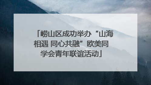 崂山区成功举办“山海相遇 同心共融”欧美同学会青年联谊活动