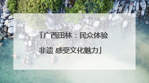 广西田林：民众体验非遗 感受文化魅力