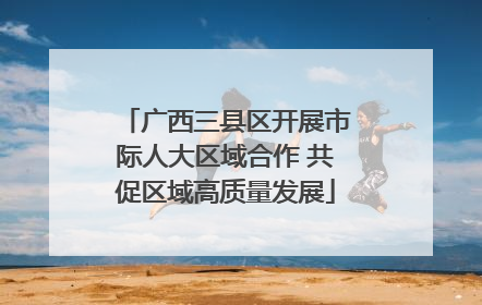 广西三县区开展市际人大区域合作 共促区域高质量发展
