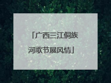 广西三江侗族河歌节展风情