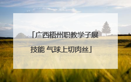 广西梧州职教学子展技能 气球上切肉丝