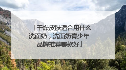 干燥皮肤适合用什么洗面奶，洗面奶青少年品牌推荐哪款好
