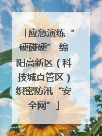 应急演练“硬碰硬” 绵阳高新区（科技城直管区）织密防汛“安全网”
